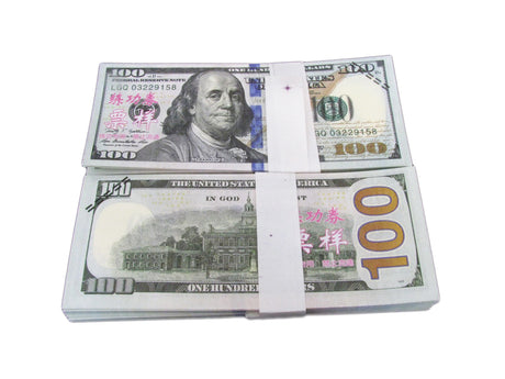 US-Dollar-Banknoten, Papier, Spielgeld, Film-Requisiten