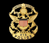 USPP US Park Police Badge Solid Copper Replica Movie Props With Number 916