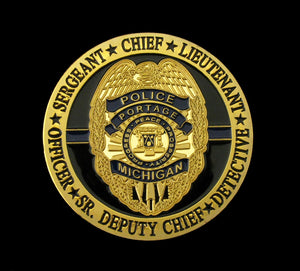 Michigan Portage Police Badge Challenge Coin