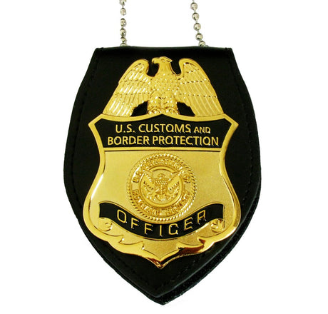 Badge d'agent des douanes et de Protection des frontières du CBP américain, réplique en cuivre massif, accessoires de film