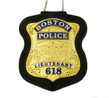 Boston Police Lieutenant Badge Solid Copper Replica Movie Props With Number 618