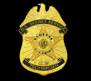 USSS U.S Secret Service Technician Badge Solid Copper Replica Movie Props
