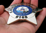 Chicago Detective Police Badge Solid Copper Replica Movie Props With Number 9168