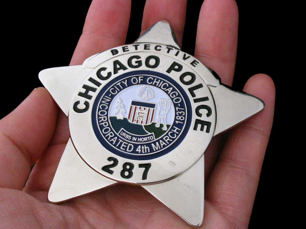 Chicago Detective Police Badge Solid Copper Replica Movie Props