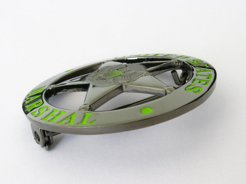 USMS US Marshals Service DUSM Badge Black Chrome Version Replica