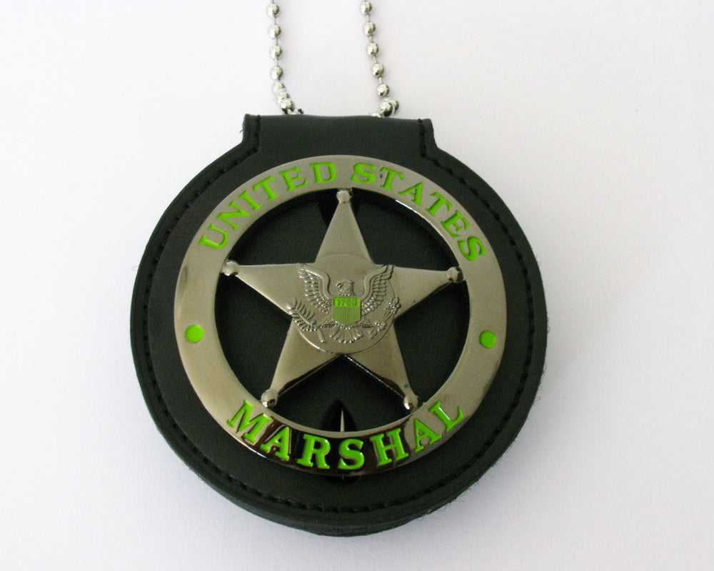 USMS US Marshals Service DUSM Badge Black Chrome Version Replica