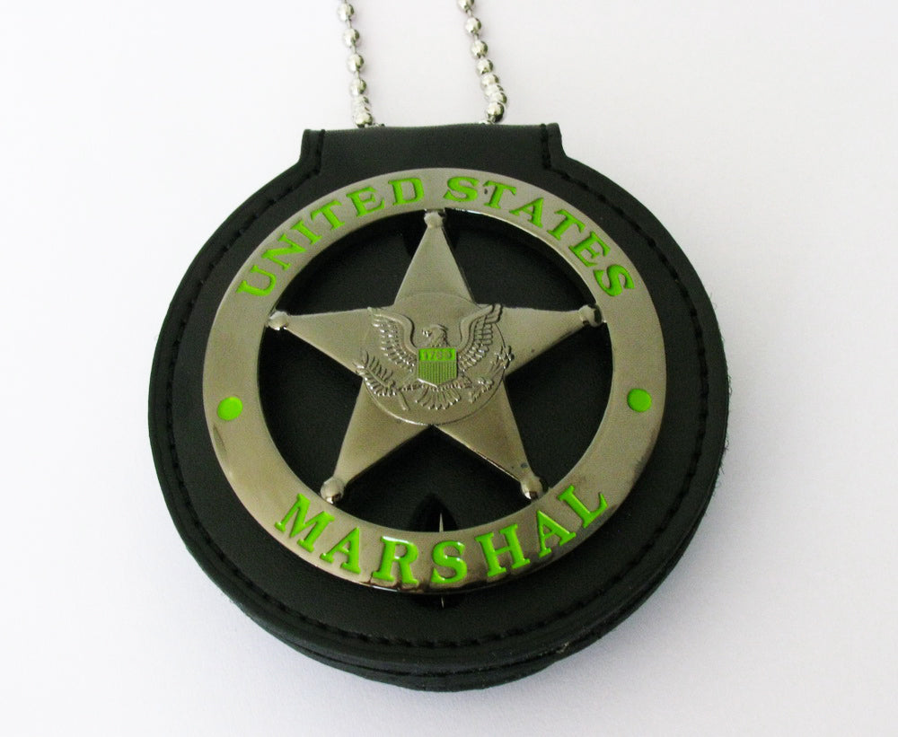 USMS US Marshals Service DUSM Badge Black Chrome Version Replica