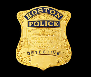 Boston Detective Police Badge Solid Copper Replica Movie Props