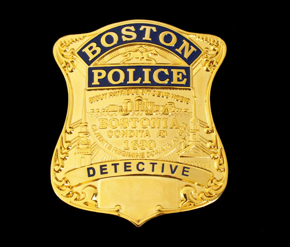 Boston Detective Police Badge Solid Copper Replica Movie Props