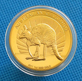 Australian Kangaroo 24K Gold Plated Commemorative Coin 33mm