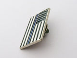 US American Flag Police Badge Brooch Pin