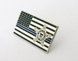 US American Flag Police Badge Brooch Pin
