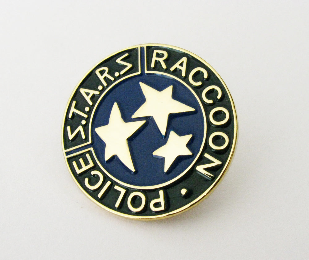 Aufnäher 'STARS Racoon Police Dept' – Mit Klettverschluss, PVC, Blau, Maße: 65x72 Mm