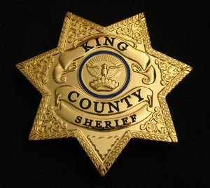 King County Sheriff Magistrate Badge Solid Copper Replica US TV Series The Walking Dead Props