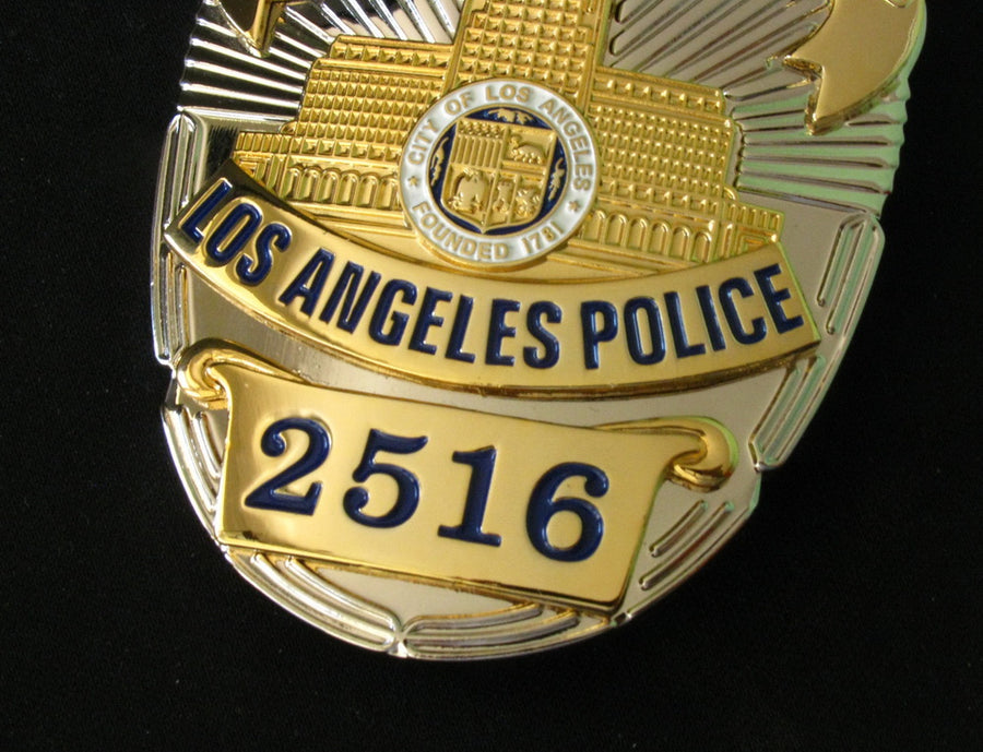 LAPD Los Angeles Police Detective Badge Solid Copper Replica Movie Pro ...