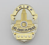 LAPD Los Angeles Police Chief Badge Solid Copper Replica Movie Props With Four Star