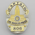 LAPD Los Angeles Police CAPTAIN Badge Solid Copper Replica Movie Props With Number 806