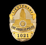 LAPD Los Angeles Lieutenant Police Badge Replica Movie Props No. 1021/10106/10520