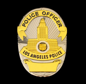 LAPD Los Angeles Police Badge Solid Copper Replica Cosplay Movie Props