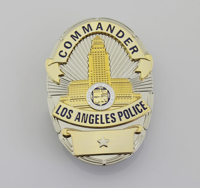 LAPD Los Angeles Police Commander Badge Solid Copper Replica Movie Pro ...