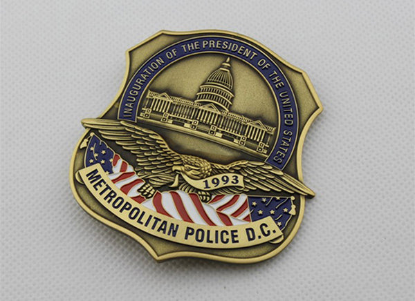 1993 US President Inauguration Metropolitan Police D.C. Badge Replica Movie  Props