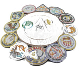 US NASA Apollo Mission Patch Collage 1,7,8,9,10,11,12,13,14,15,16,17 Set