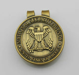 US NSA Badge Solid Copper Pocket Money Clip 1.5"