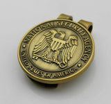 US NSA Badge Solid Copper Pocket Money Clip 1.5"