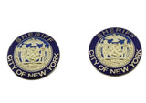 A Pair of NYPD New York City Sheriff Collar Lapel Pins Golden