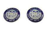 A Pair of NYPD New York City Sheriff Silver Collar Insignia Lapel Pins