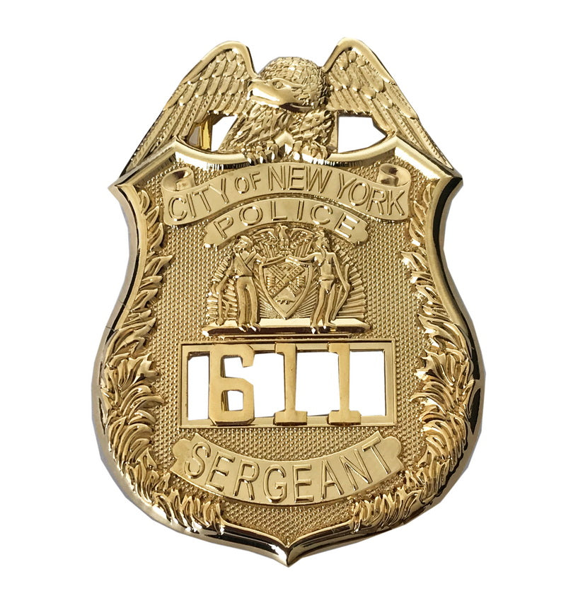 NYPD New York Police Sergeant Badge Replica Movie Props With