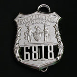 NYPD New York Police Detective Badge Solid Copper Replica Movie Props With Number 6818