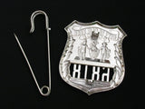 NYPD New York Police Detective Badge Solid Copper Replica Movie Props With Number 6818