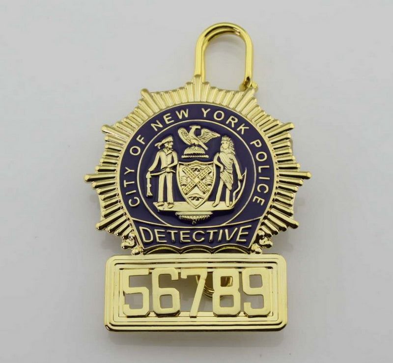 "NYPD PLUS" New York Detective Police Badge Replica Movie Props *5 Digit Custom Number Only*