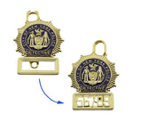 NYPD New York Detective Police Badge Réplique des accessoires de film *Numéro personnalisé à 5 chiffres uniquement*