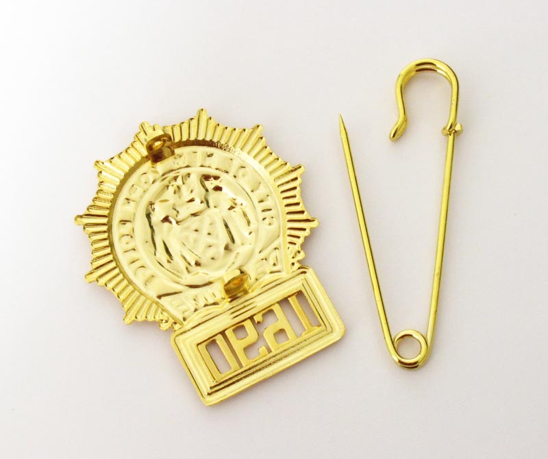 Safety Pins for NYPD badges Large Metal Pins Gold 2.99*0.63 – Coin Souvenir