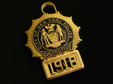 NY New York Detektiv Polizei Abzeichen Replik Film Requisiten *Anpassbare Abzeichennummer*