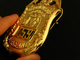 NYPD New York Police Sergeant Badge Solid Copper Replica Movie Props With Number 159