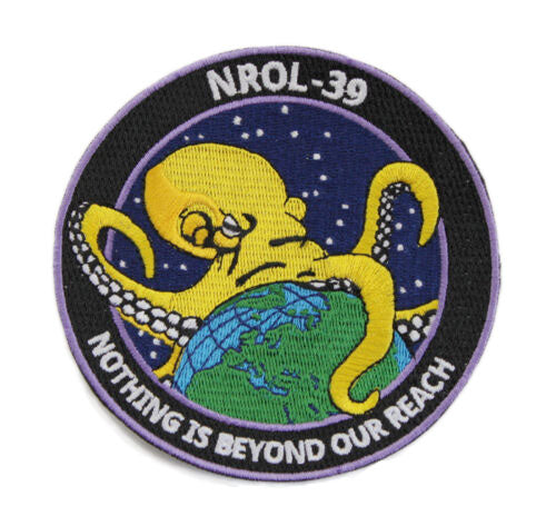 US Nrol-39 Collector Octopus Space Spy Satellite Mission Patch Nothing Is Beyond