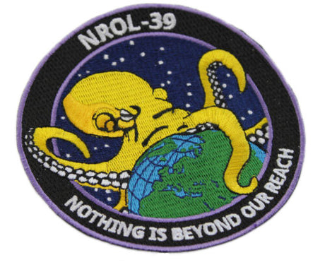 US Nrol-39 Collector Octopus Space Spy Satellite Mission Patch Nothing Is Beyond
