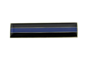 Thin Blue Line Police Citation Bar Mourning Merit Award Commendation Lapel Pin