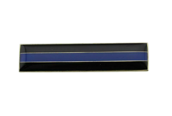 Thin Blue Line Police Citation Bar Mourning Merit Award Commendation Lapel Pin