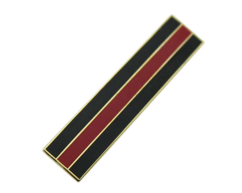 Thin Red Line Ribbon  Red-and-Black-Striped Ribbon