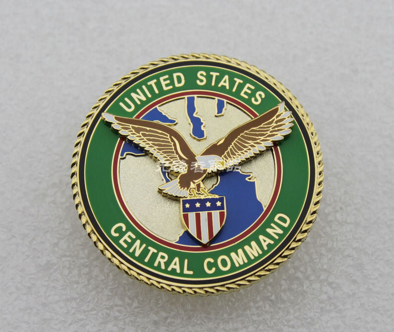 Police Commander Pin US Central Command Police Badge Solid Copper Brooch Pin Replica Movie ...