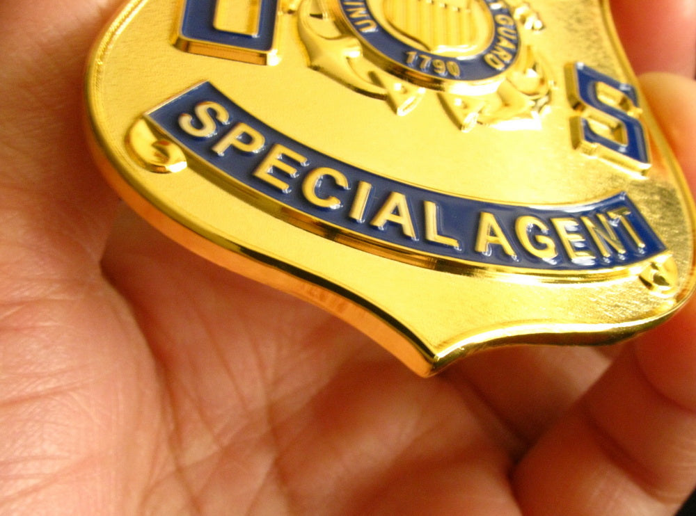US Coast Guard Special Agent Badge Solid Copper Replica Movie Props