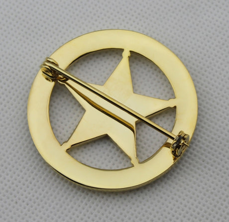 US Federal Court Law Enforcement Marshal Gold Badge Replica Movie Props