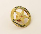 US Federal Marshal Mini Police Badge Solid Copper Replica Movie Props 25mm