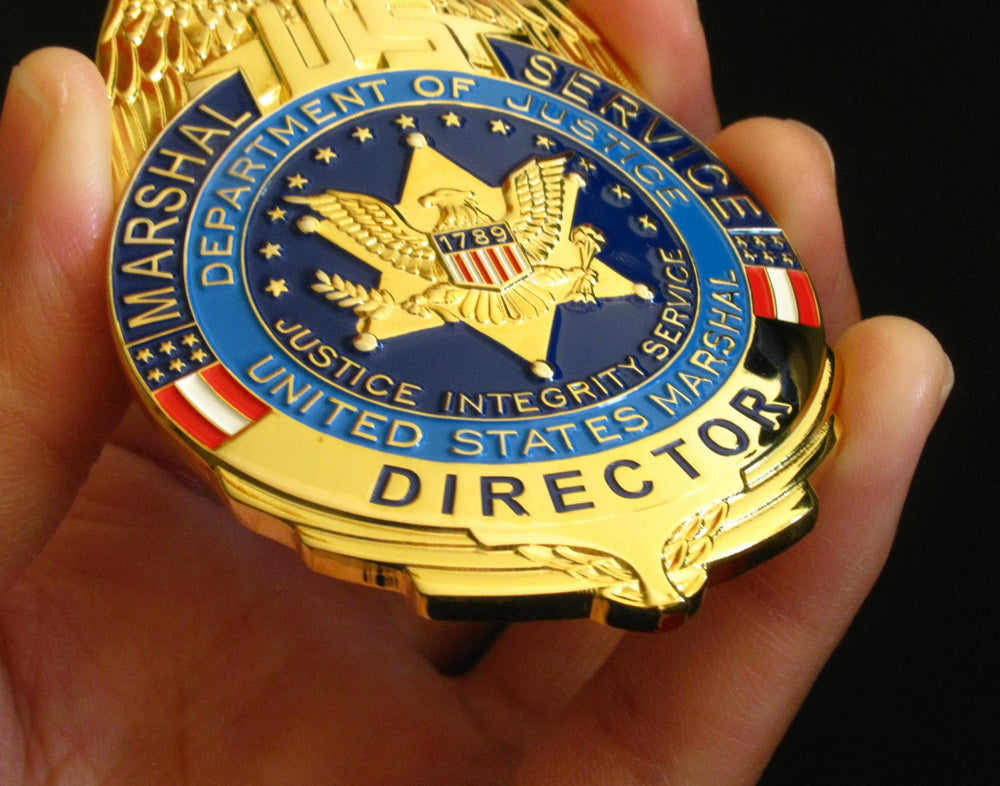 US Marshal Service Director Eagle Badge Solid Copper Replica Movie