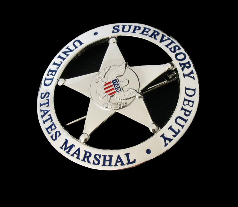 US Federal Court Law Enforcement Marshal Supervisory Deputy Badge Replica Movie Props