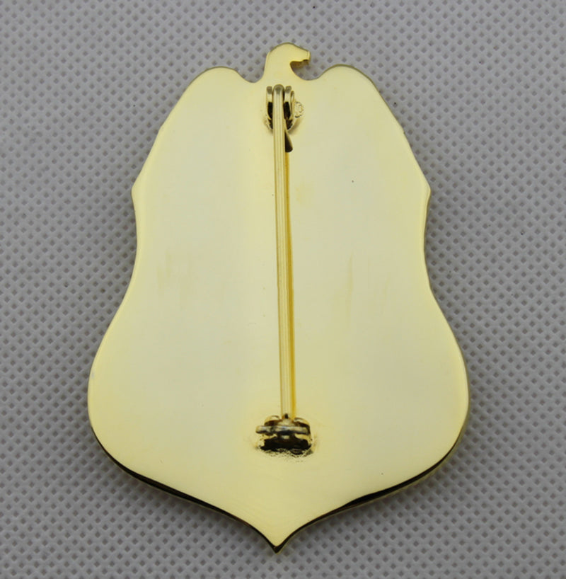 US Pentagon Police Officer Badge Solid Copper Replica Movie Props